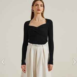 DISSH Annika Long sleeve Top in Black